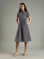 Cotton Spread Collar Shirt Dress - Image 3