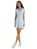 Cotton Polo Collar T-Shirt Dress - Image 3