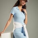 Cotton Polo Collar T-Shirt Dress