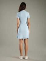 Cotton Polo Collar T-Shirt Dress - Image 5