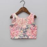 Girls Ethnic Wear Rayon Flower Printed Readymade Lehenga Choli Set - Image 2