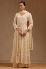 Womens Georgette Embroidered Suit Set With Sequins - Image 3