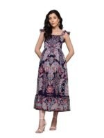 Navy Alba Long Dress