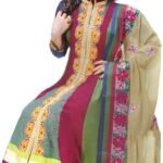 Women's Art Silk Anarkali Salwar Suit Set