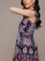 Navy Alba Long Dress - Image 2