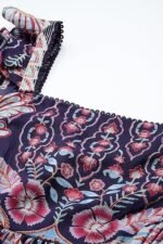 Navy Alba Long Dress - Image 3