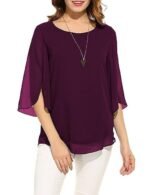 Women's and Girls Georgette Top Maroon